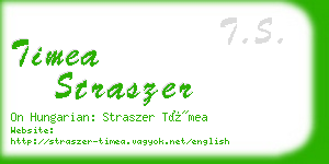 timea straszer business card